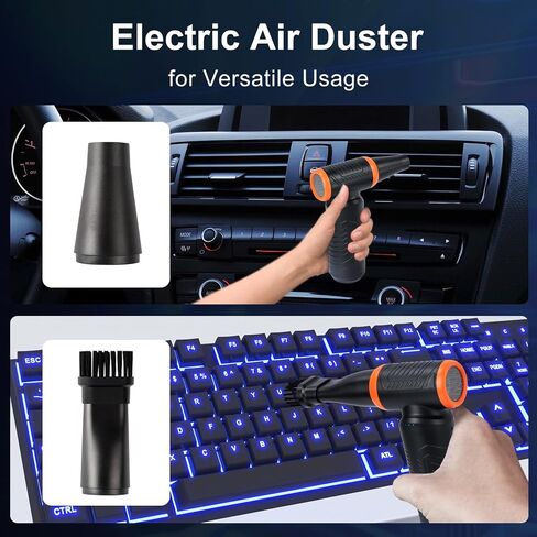 Compressed Air Duster,220000RPM Electric Air Duster, No Canned Air Duster-Replace Compressed Air, Mini Stepless Jet Dry Blower for Car, Computer, Keyboard in Saudi Arabia