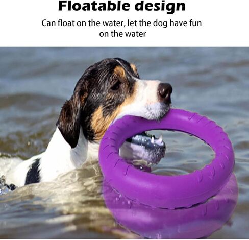 XL Large Indestructible Dog Toys, Dog Chew Toys for Aggressive Chewers,Flying Discs for Medium/Large Breeds. Floating Dog Ring Toys for Throwing, Catching, Grabbing. (12 Inch) in Saudi Arabia
