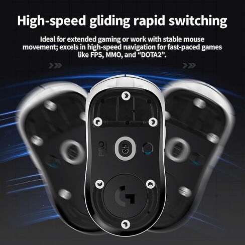 Universal Glass Mouse Skates Smooth Durable Thin Ultra Strong Glass Mouse feet Game Mouse Accessories 6mm*8 Pieces for All Mouse DIY Dots（White） in Kuwait