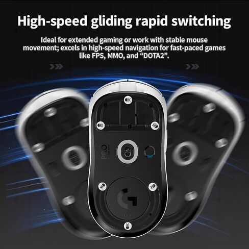 Universal Glass Mouse Skates Smooth Durable Thin Ultra Strong Glass Mouse feet Game Mouse Accessories for All Mouse DIY Dots（6mm*8 Pieces Skull Black） in Saudi Arabia