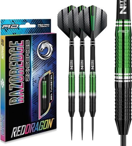 RED DRAGON Razor Edge ZX Series 22g, 24g or 26g Tungsten Darts Set with Flights and Stems in Saudi Arabia