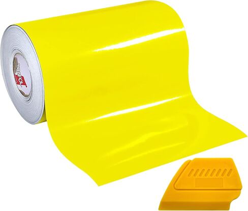 VViViD ORACAL 651 12x 20ft Gloss Vinyl Choose Color Solvent-Based Adhesive-Backed Calendared Wrap Decals (Black) w/Yellow Detailer in Saudi Arabia