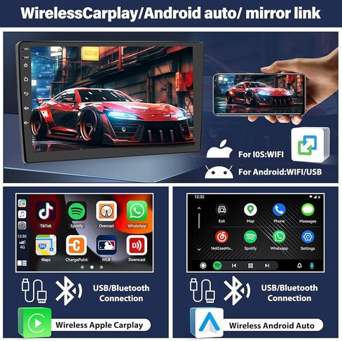 راديو سيارة 8-Core 4+64G Android 13 لسيارة Nissan Altima Teana 2008-2012، ستيريو سيارة بشاشة لمس IPS مقاس 9 بوصة مع CarPlay اللاسلكي Android Auto Mirror Link GPS Navi Bluetooth، WiFi، DSP، SWC+كاميرا الرؤية الخلفية وميكروفون in Kuwait