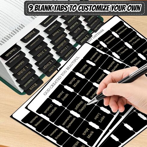 Laminated Bible Tabs,75 Tabs,Laminated Bible Index Tabs for Women and Men, Boho Theme Bible Tabs for Easy Navigation, Large Print Easy to Read in Kuwait