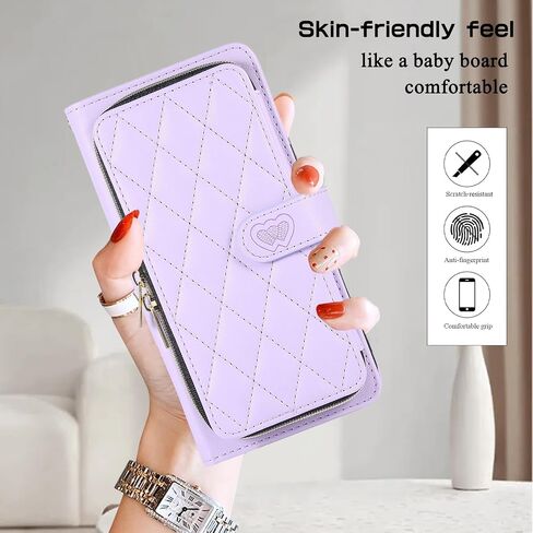 Wallet Case for Samsung Galaxy A34 5G with Detachable Wrist Strap, Crossbody Shoulder Strap, 9+ Card Slots Zipper Purse, Luxury PU Leather Stand Cell Phone Cover for A 34 34A Women Black in Saudi Arabia