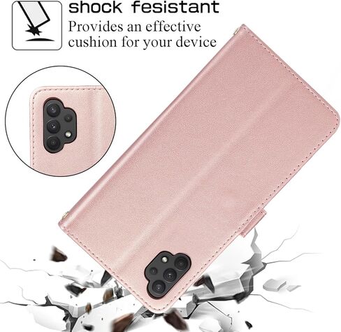 Wallet Case for Samsung Galaxy A34 5G with Detachable Wrist Strap, Crossbody Shoulder Strap, 9+ Card Slots Zipper Purse, Luxury PU Leather Stand Cell Phone Cover for A 34 34A Women Black in Kuwait