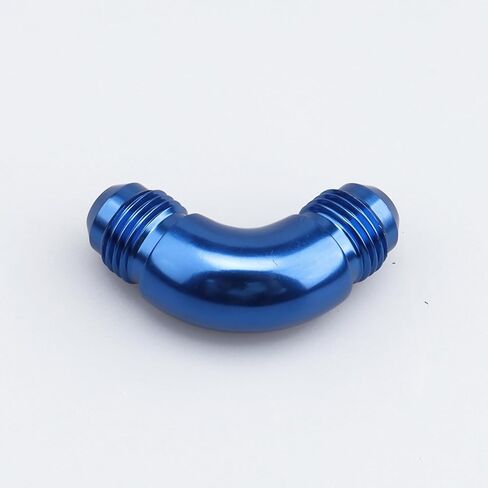 Aluminum 90 Degree Elbow -10 AN Male to 10AN Male Union Coupling Flare Fitting, AN10 One Piece Full Flow Adapter, Black in Saudi Arabia