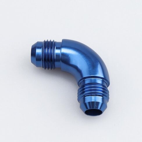 Aluminum 90 Degree Elbow -10 AN Male to 10AN Male Union Coupling Flare Fitting, AN10 One Piece Full Flow Adapter, Black in Saudi Arabia