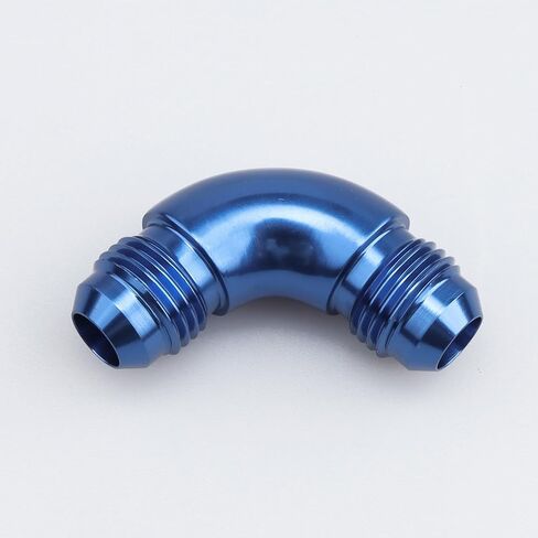 Aluminum 90 Degree Elbow -10 AN Male to 10AN Male Union Coupling Flare Fitting, AN10 One Piece Full Flow Adapter, Black in Saudi Arabia