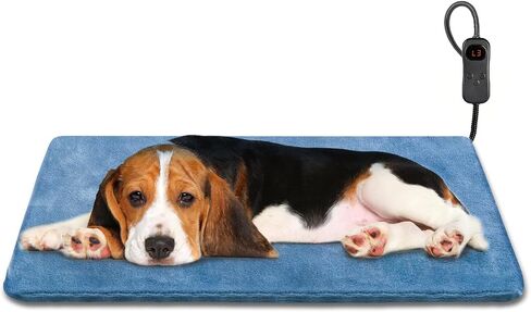 Electric Pet Heating Pad for Cats and Dogs,Adjustable Dog Cat Heating Pad with 6 Temp & 5 Timer,Waterproof Dog Heating Pad with Chew Resistant Cord,Pet Heating Pad for kittens & Puppy 18"*18" in Saudi Arabia
