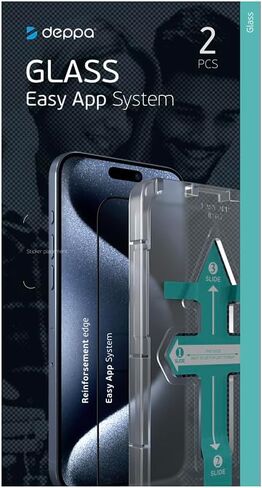 Deppa [عبوة من قطعتين واقي شاشة لهاتف Iphone 12 Pro Max (6.7 بوصة) طبقة من الزجاج المقوى | سهلة التركيب | صلابة 9H | مقاومة للخدش | مكافحة بصمات الأصابع | خالية من الفقاعات | غطاء من الحافة إلى الحافة | in Saudi Arabia