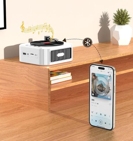 Radio with Built-in Speakers Retro Bluetooth Speaker for Bedroom, Party,Kitchen,Office,Outdoor Bluetooth Speaker Retro Style Bluetooth Speaker Vintage Style (02-White) in Saudi Arabia