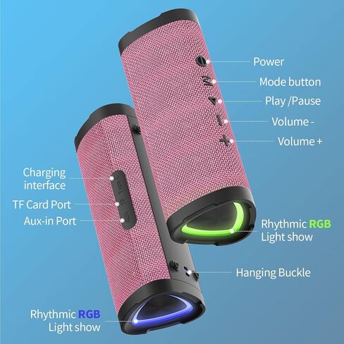 Vanzon V40 Portable Wireless Speaker, 24W Loud Stereo Sound Bluetooth Speaker, 24H Playtime and IPX7 Waterproof Speaker in Saudi Arabia