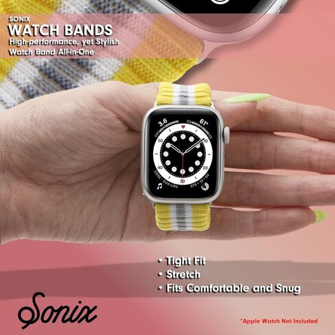 Sonix Knit Watch Band Compatible with ﻿Apple Watch | Stretch Ribbed Knit, Stylish, Sporty | 41mm/40mm/38mm, Series 9/8/7/6/5/4/3/2/1/SE in Kuwait