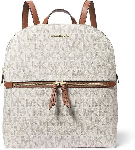 Michael Kors Dallas Medium Signature Logo Backpack (Brown/Luggage) in Saudi Arabia