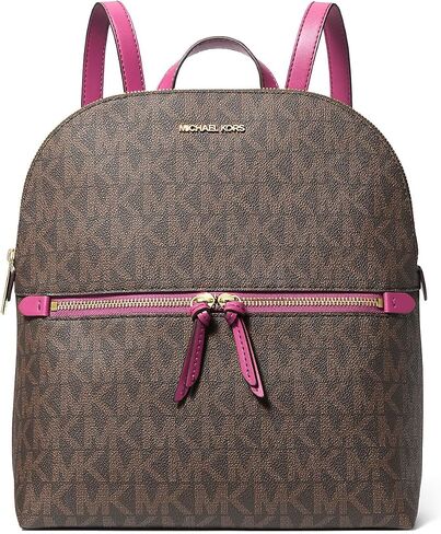 Michael Kors Dallas Medium Signature Logo Backpack (Brown/Luggage) in Saudi Arabia