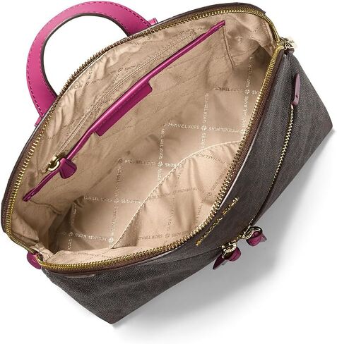 Michael Kors Dallas Medium Signature Logo Backpack (Brown/Luggage) in Saudi Arabia