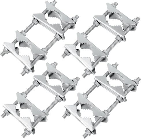4 Pack Antenna Mast Clamp 2 inch Pole to Pole Mounting Kits Heavy Duty Mast to Mast Bracket with V Jaw Block for TV CB Ham Antenna, Weather Station, Pipes in Saudi Arabia
