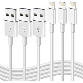 iPhone Fast Charging Cable [Apple MFi Certified] 3-Pack 3FT Lightning to USB Cable iPhone Charger Cord Compatible with iPhone 14 13 12 11 Pro Max XR XS X 8 7 6 Plus SE iPad and More 3FT