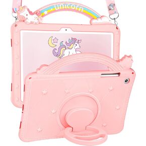 for Samsung Galaxy Tab A9 Plus Case 11" - Girls Cute Girly Cartoon Kawaii Pretty Purple Unique Design Silicone Cover with Rotating Stand & Strap Women Funda for Samsung A9 Plus Tablet Case