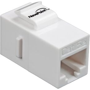 NavePoint CAT5e Keystone Coupler with PCB White 50-Pack