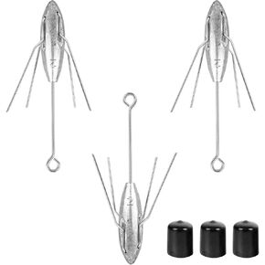 3 Pcs Sputnik Sinker Fishing Weights, Long Tail Heavy-Duty Spider Sinkers Fishing Equipment for Saltwater Catfish, Surf Casting, Ocean Beach Sea Sand