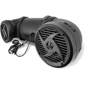 Pyle Waterproof Marine ATV Powered Speakers - 500W UTV Bluetooth Sound System All-Terrain Sound ATV Speakers w/ AUX 3.5mm, 6.5" Dual Audio Sound System for Car, Boat, Golf Carts & Jetski PLATV550BT