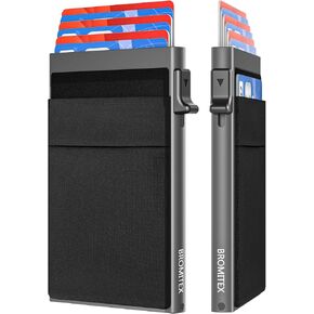 Gifts for Men, Pop Up Minimalist Wallet for Men RFID Blocking Slim Credit Card Holder Front Pocket EDC Mens Wallet (Black)