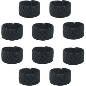 10PCS Belt Stretch Mediator Waist Elastic Waist Belt Belt Buckle Accessory Mesh Belt Holder for Firefighting Heavy Duty Tactical Vest Belt Sling Camera Strap Black