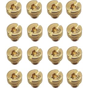 16pcs Carburetor Jet Kit Main Jets for Mikuni VM22 VM24 VM26 125cc 150cc 200cc 250cc for Mini Bike Dirt Bike Pit Bike ATV 88 90 95 98 100 105 110 115 120 125 130 135 140 145 150 155