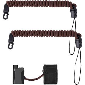 2pcs Rangefinder Tether, Retractable Hunting Rangefinder Lanyard Range Finder Tether Range Finder Tether Strap, Stretch Range from 3 Inch to 16 Inch