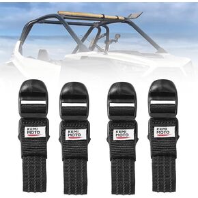 KEMIMOTO Set of 4 Shovel Clamp Straps for Roof Rack – Fits Tools with 1.5"-3.5" Diameter and Mounts on 0.85"-2.5" Roll Bars. Compatible with Maverick X3, Teryx, Talon ZFORCE 1000, and Polaris Ranger.