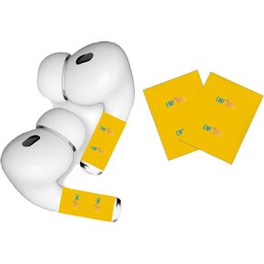 Blocker Stickers for AirPods Neutralize Protection for Bluetooth Headphones Cell Phones Wireless Earbuds Electronic Devices Reduction Harm Defender (1 Pair Gold)
