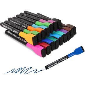 maxtek Dry Erase Markers - 36 Count 18 Colors Magnetic Dry Erase Markers Fine Tip with Eraser, Low Odor Whiteboard Markers for Drawing Whiteboard, Calendar Board