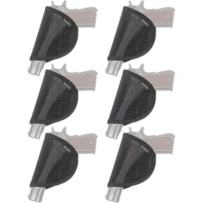 Raymace Pistol Holster with Adhensive Backing ,Gun Safe Accessories Pistol Handgun Holster Storage Solution Mount Inside Gun Safes Door (6 Pack)