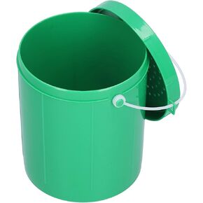 Alomejor Fishing Bait Bucket, Plastic Portable Lure Earthworms Bucket Breathable Vent Tackle Box with Handle for Outdoor Fishing