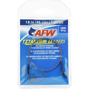 AFW Titanium Surfstrand, Bare 1x7 Fishing Leaders