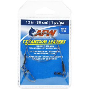 AFW Titanium Surfstrand, Bare 1x7 Fishing Leaders