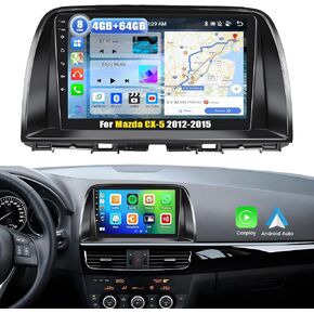 [8 Core 4G+64G] ستيريو سيارة Android 13 لسيارة Mazda CX-5 2012-2015 مع Apple Carplay Android Auto، شاشة لمس 9 بوصات راديو سيارة Mazda CX-5 مع نظام ملاحة WiF/GPS، بلوتوث، FM/RDS، SWC+ كاميرا احتياطية in Kuwait