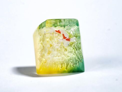 DATKEY Koi Fish & Blue Ocean Artisan Keycap Koi Resin Keyboard Keycaps Cute Keycaps Artisan Keycap Aesthetic Keycaps Custom Keycaps Koi Gifts for Gaming Love Gamer Man On Anniversary Birthday in Saudi Arabia