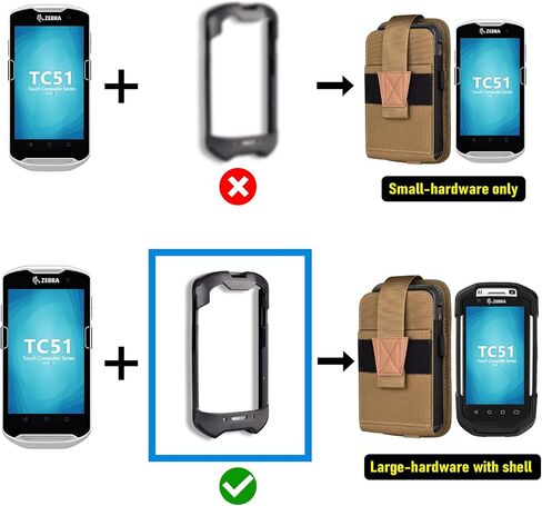 Holster with Belt Clip for Zebra Scanner, TC51, TC52, TC52x, TC56, TC57, TC57x, TC21, TC26, Handheld Barcode Carrying Pouch Scanner Case Holder with a Safety Strap, Large in Kuwait