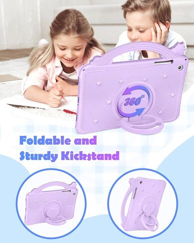 حافظة لهاتف سامسونج جالاكسي تاب A9 بلس مقاس 11 بوصة - كارتون بناتي لطيف كاواي جميل بنفسجي بتصميم فريد من نوعه غطاء سيليكون مع حامل دوار وحزام نسائي فوندا لهاتف سامسونج A9 بلس اللوحي in Kuwait