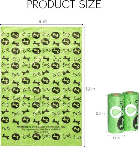 360 Count Dog Poop Bags. Dog Waste Bags, Use Poop Bags for Puppys. 24 Dog Poop Bag Rolls. Lavender Scent Dog Poop Bags. Scented. (Green) in Saudi Arabia