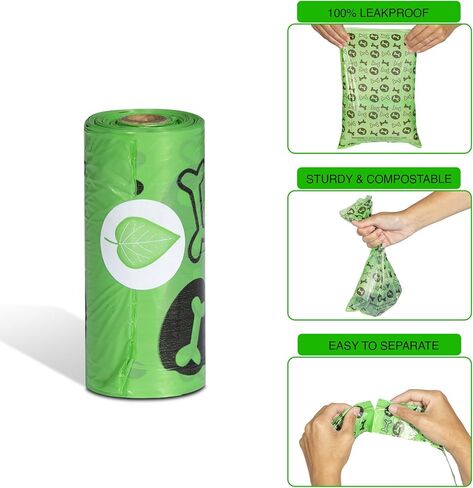 360 Count Dog Poop Bags. Dog Waste Bags, Use Poop Bags for Puppys. 24 Dog Poop Bag Rolls. Lavender Scent Dog Poop Bags. Scented. (Green) in Saudi Arabia