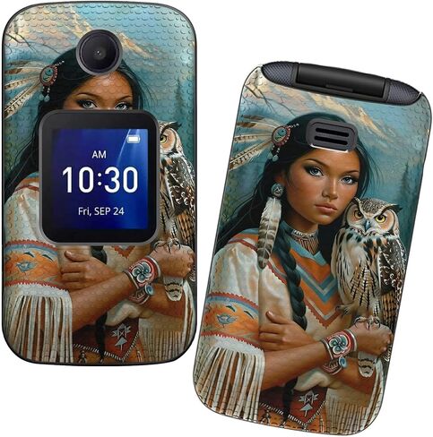 for Alcatel Go Flip 4 / TCL Flip Pro Phone Case with Tempered Glass Screen Protector, Dual Layer Anti-Scratch Shockproof Protective Slim Grid Texture Case for Women Man, Glitter Cow Print in Saudi Arabia
