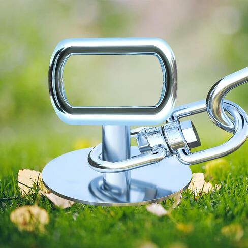 Dog Tie Out Stake,Heavy Duty Dog Runner for Yard,360°Swivel 304 Stainless Steel Dog Run Anchor- Use Any Dog Tie Out Cable or Yard Leash Chains,Outside Dog Stake for Large Dogs up to 200 LBS in Saudi Arabia