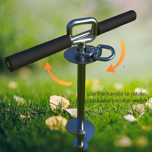 Dog Tie Out Stake,Heavy Duty Dog Runner for Yard,360°Swivel 304 Stainless Steel Dog Run Anchor- Use Any Dog Tie Out Cable or Yard Leash Chains,Outside Dog Stake for Large Dogs up to 200 LBS in Saudi Arabia