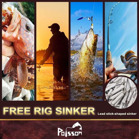 Poisson Free RIG Sinker Lead Worm Fishing Sinker Weight in Saudi Arabia