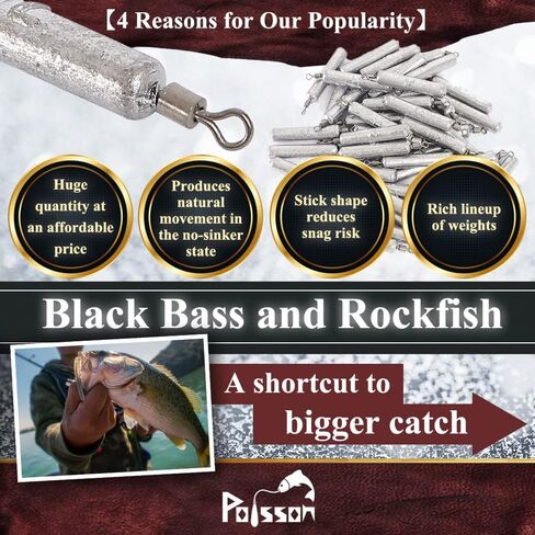 Poisson Free RIG Sinker Lead Worm Fishing Sinker Weight in Saudi Arabia