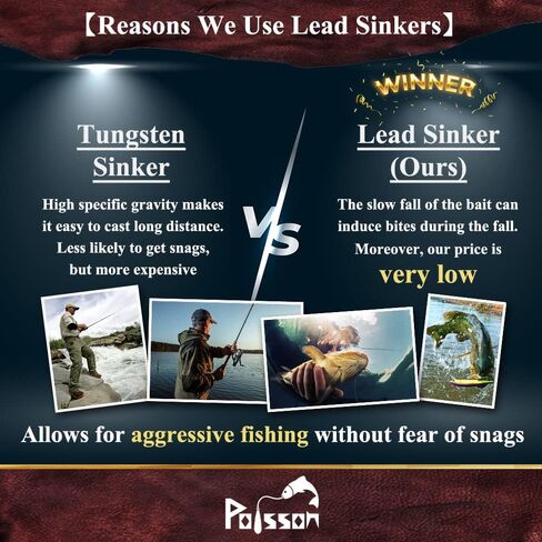 Poisson Free RIG Sinker Lead Worm Fishing Sinker Weight in Saudi Arabia
